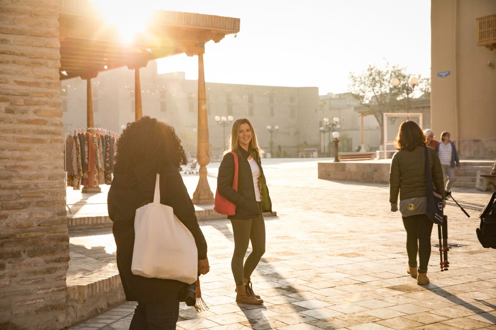 Amy exploring Uzbekistan